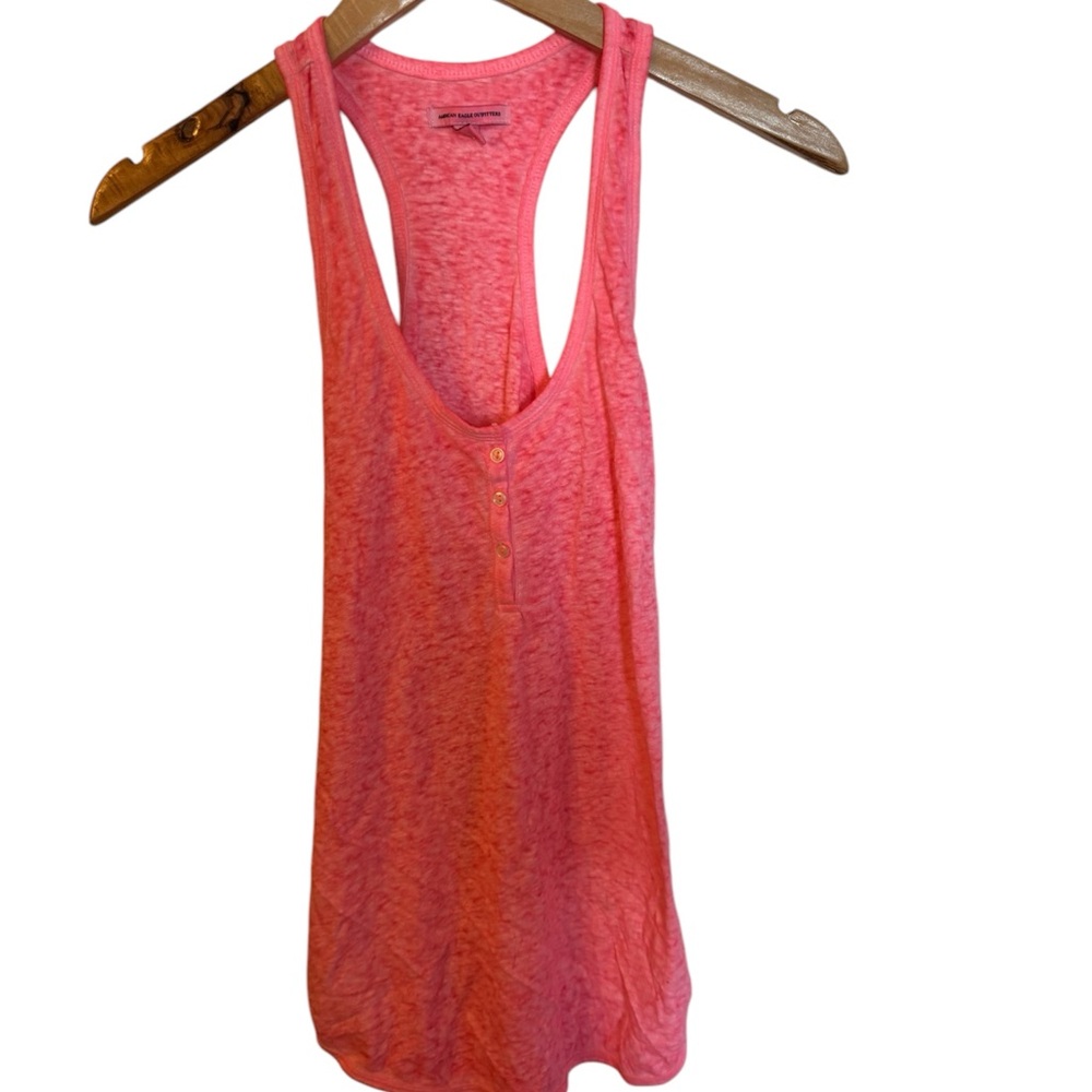American Eagle Outfitters Pink Tank Top with Racerback Design